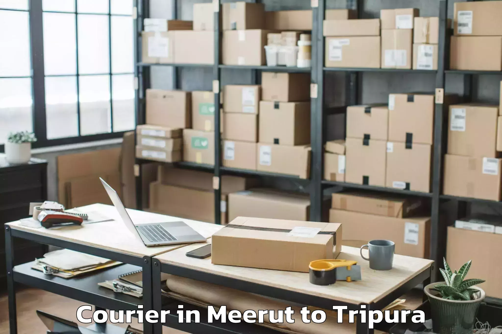 Affordable Meerut to Hrishyamukh Courier